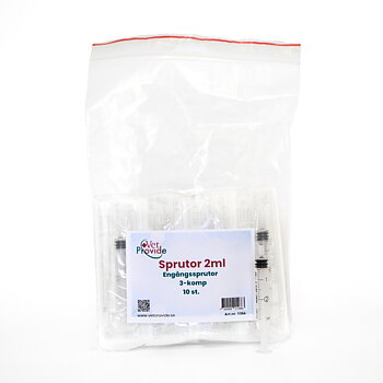 Sprutor 2 ml centrisk 3 komponent (10 st) VetProvide