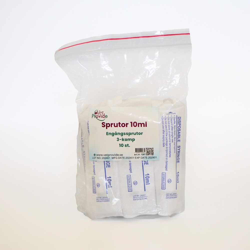 Sprutor 10 ml excentrisk 3 komponent (10 st) VetProvide