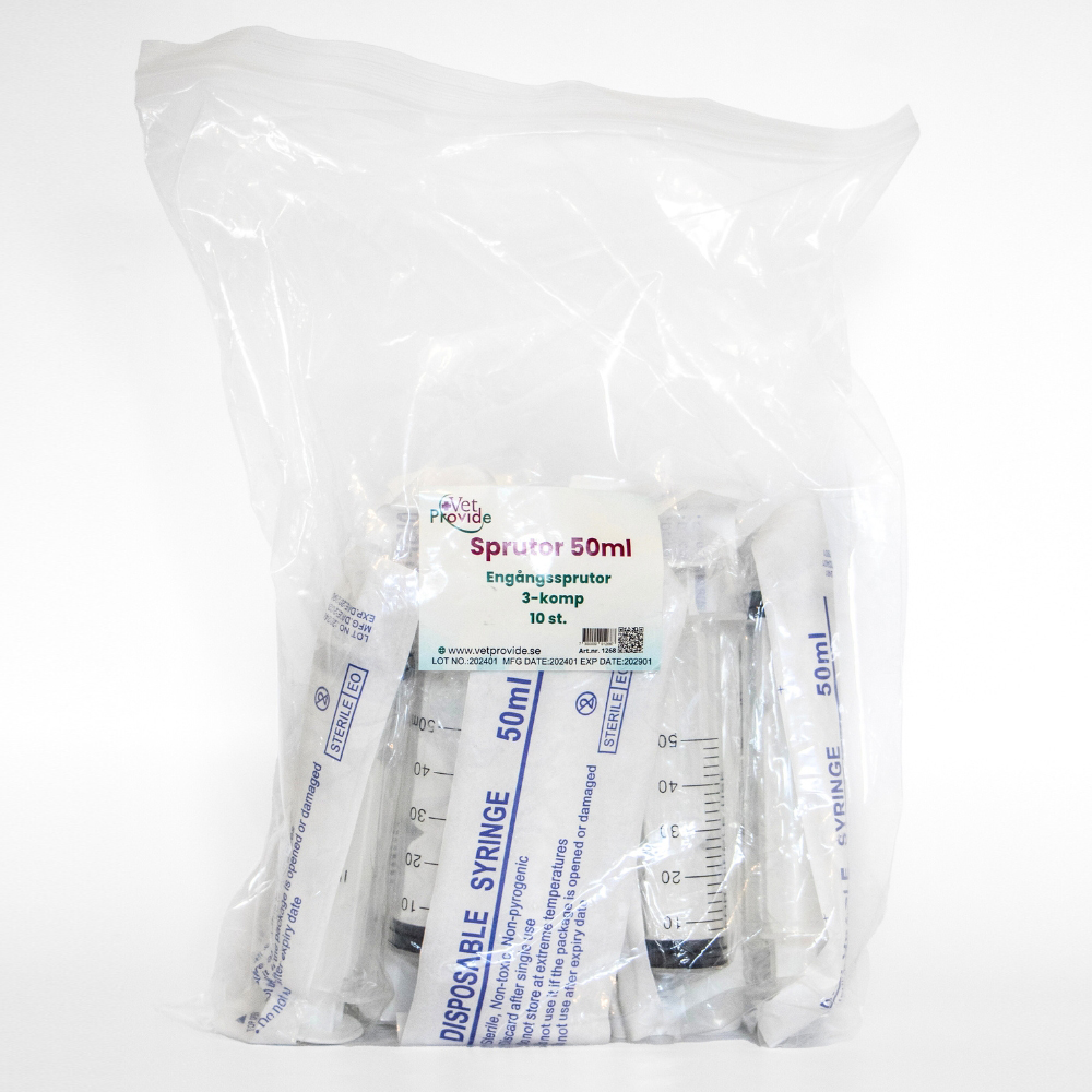 Sprutor 50 ml excentrisk 3 komponent (10 st) VetProvide