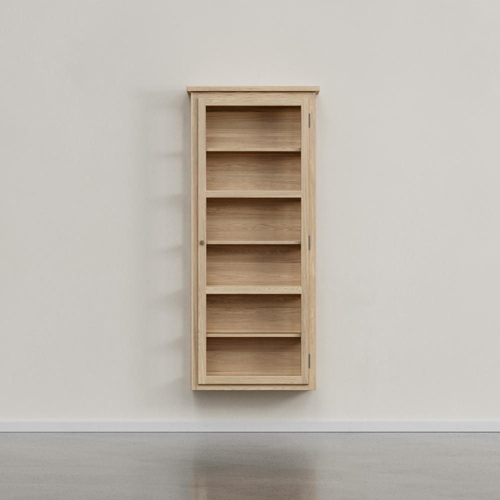 N4 Light Oak Vägghängt Vitrinskåp - Lindebjerg Design - 5