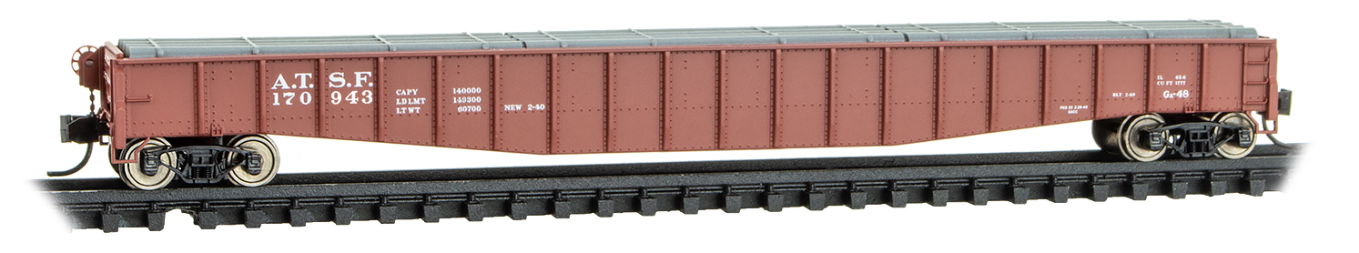 ATSF 65' Steel Side Gondola #170943