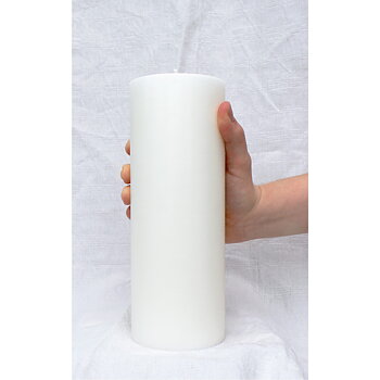 Cylinder candle 10 x 25 cm 100% Stearin