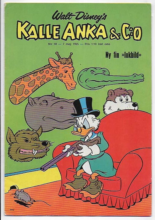 Kalle Anka & C:O 1965 Nr 18 VG med Lokbild