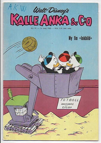 Kalle Anka & C:O 1965 Nr 19 VG Namnteckning