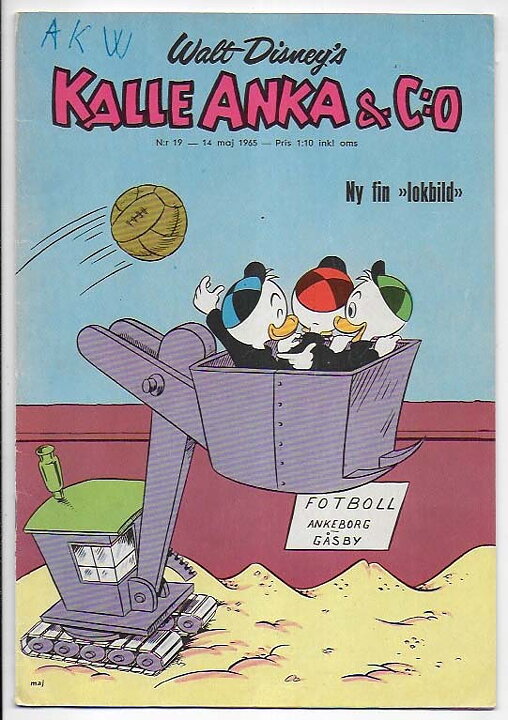 Kalle Anka & C:O 1965 Nr 19 VG Namnteckning