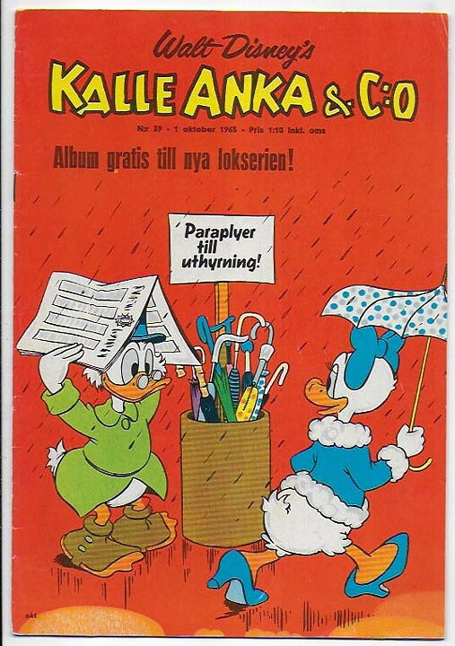 Kalle Anka & C:O 1965 Nr 39 VG/FN