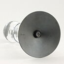 Erik Höglund (1960s) Metal Candleholder with Clear Glass Sections 21 cm