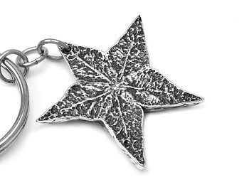 Carambola Nyckelring, Stjärnfrukt Accessoar, Natur Nyckelhållare i Tenn och Stål