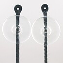 Erik Höglund (1960s) Two Metal Wall Candleholders with Clear Glass Details 40 cm