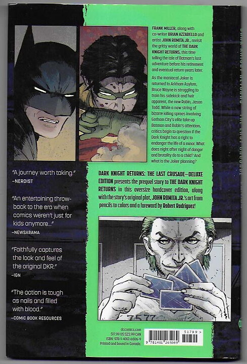 Dark Knight Returns: The Last Crusade Deluxe Edition HC NM-