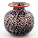 Bertil Vallien (Stratos 1982) Gray Vase with Bubble Decor 10 cm