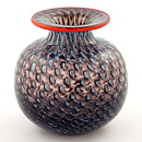 Bertil Vallien (Stratos 1982) Gray Vase with Bubble Decor 10 cm