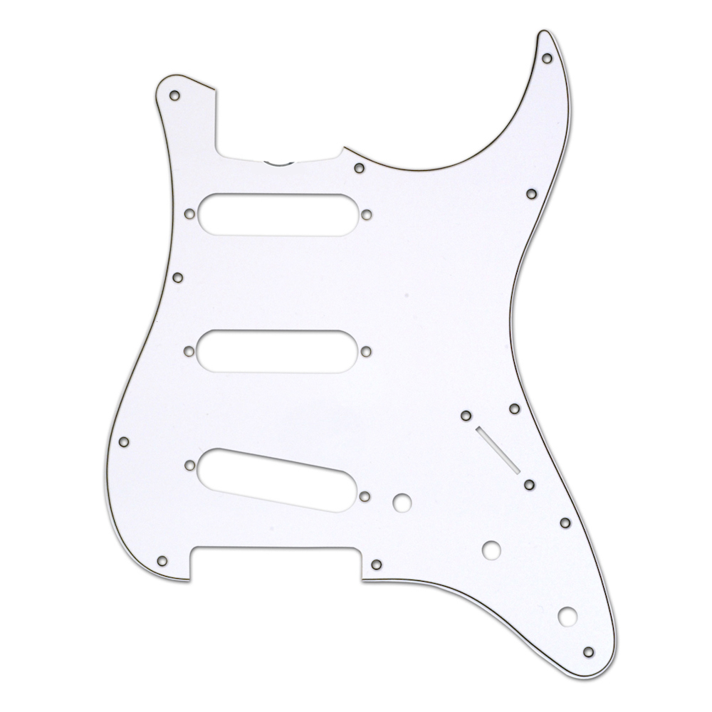 Pickguard  '62 Stratocaster 3-Ply Truss Rod Scoop (White)