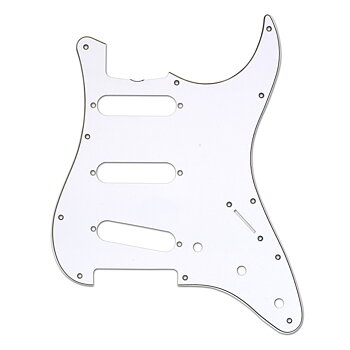 Pickguard  '62 Stratocaster 3-Ply Truss Rod Scoop (White)