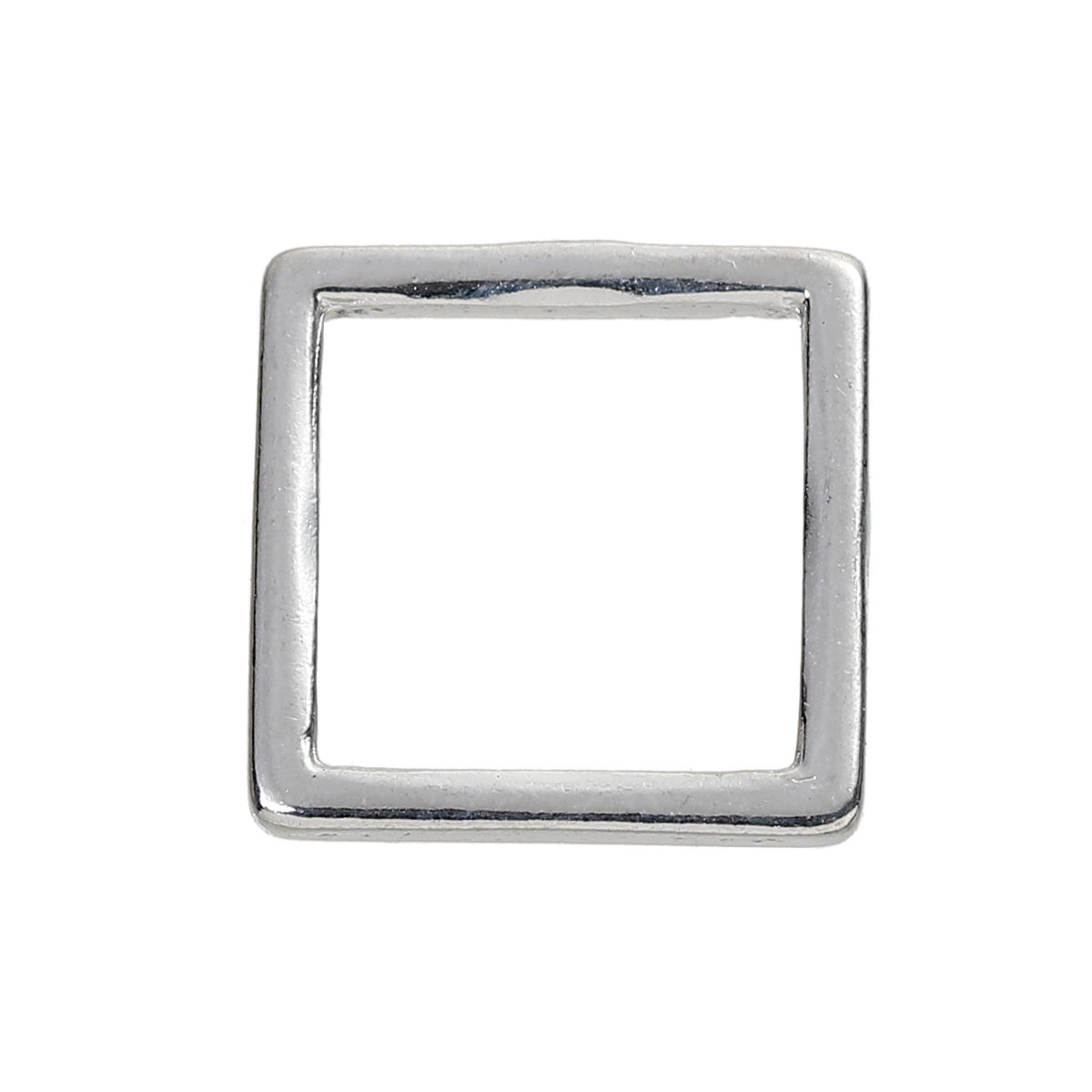 Connector / Link rings , Silver Square