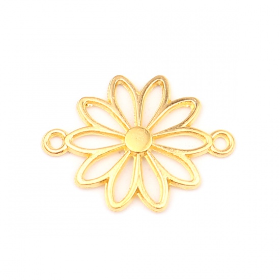 Connector /  Charm ,  Gold Daisy FLower 