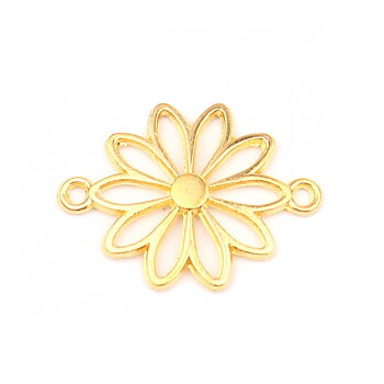 Connector /  Charm ,  Gold Daisy FLower 