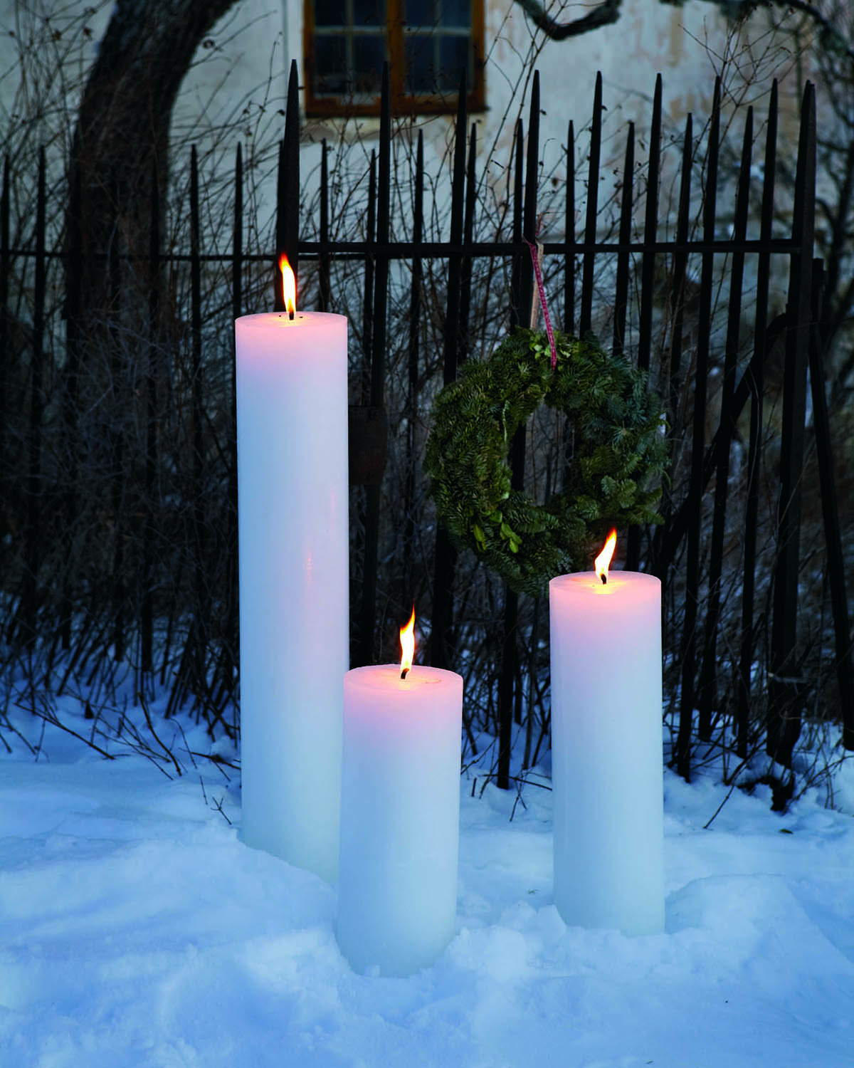 Blockljus UTE Vit höjd 80 cm - 2