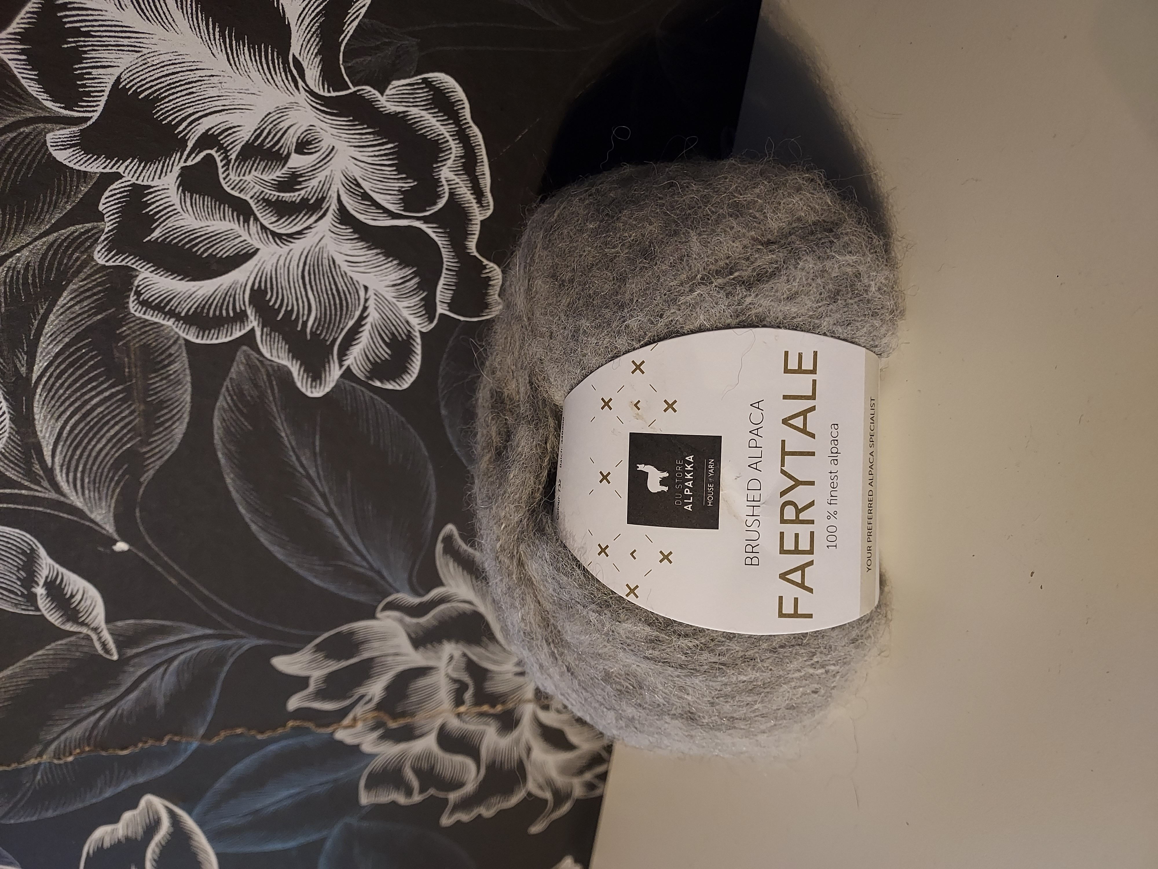 Faerytale 732 ljusgrå melerat 100% alpacka 50gr