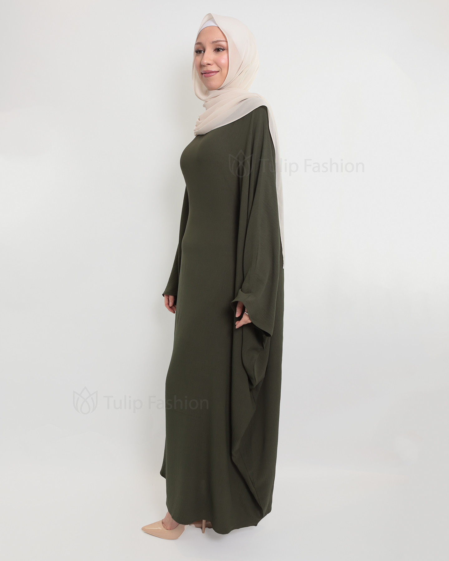 Amani  Abaya - Olive Green - 4