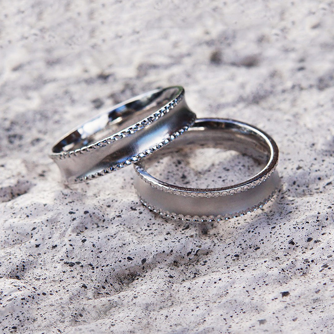 Silver ring Greece Design - 925s Silver Matt & Glossy 6mm - 2