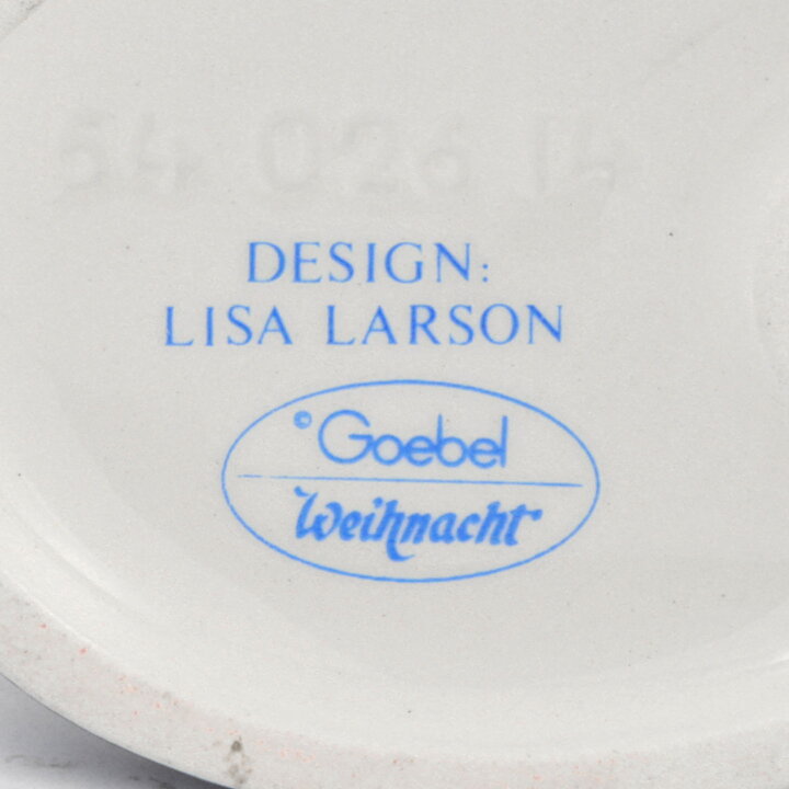 Lisa Larson (Goebel 1987) Blue/White Candleholder Angel 15 cm
