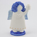 Lisa Larson (Goebel 1987) Blue/White Candleholder Angel 15 cm