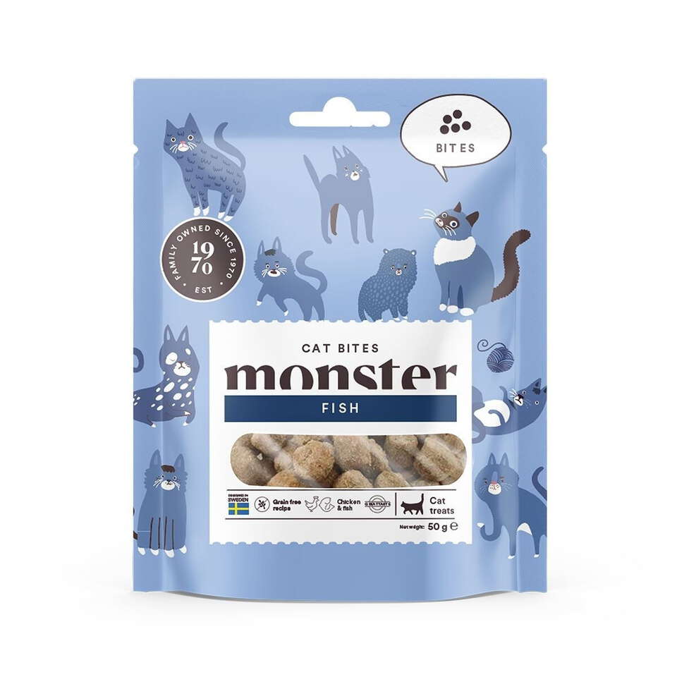 Monster Cat bites Fish , 50g