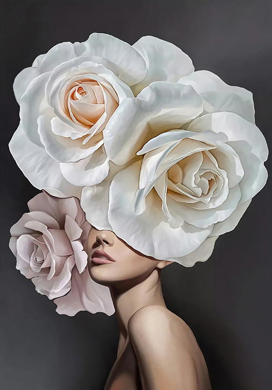 Blomsterkvinna, Diamond Picture Diamond Painting