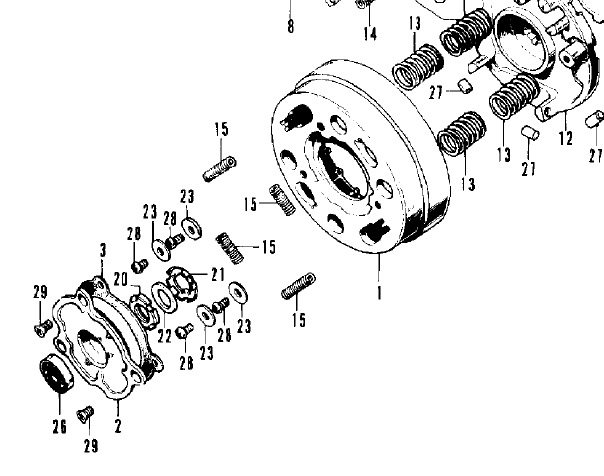 Screw clutch 5x10 - Honda original - 2