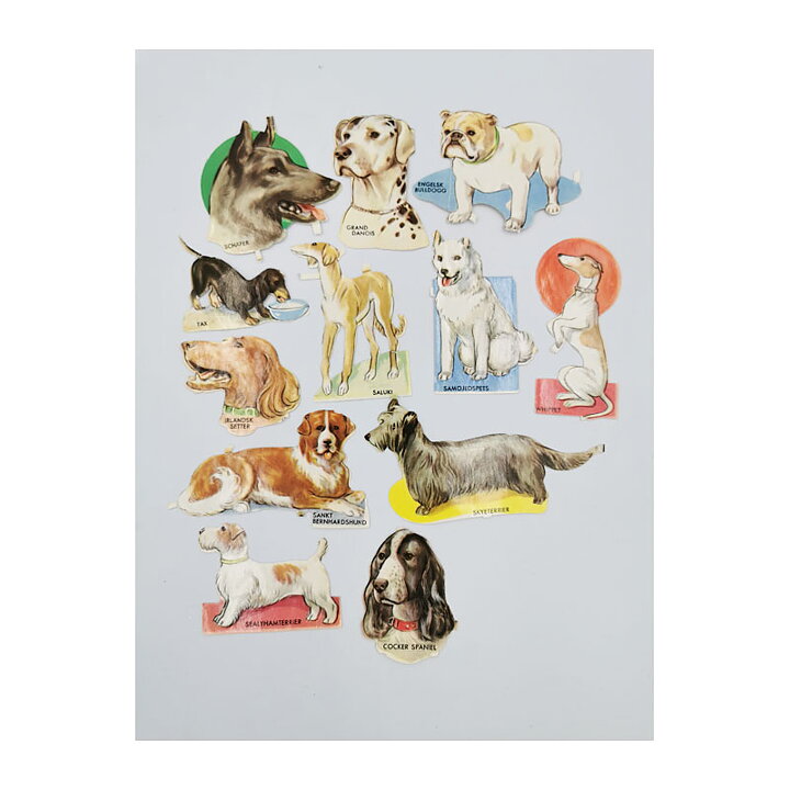 Bogmærker Second Hand - Hunde Vintage Sæt 2