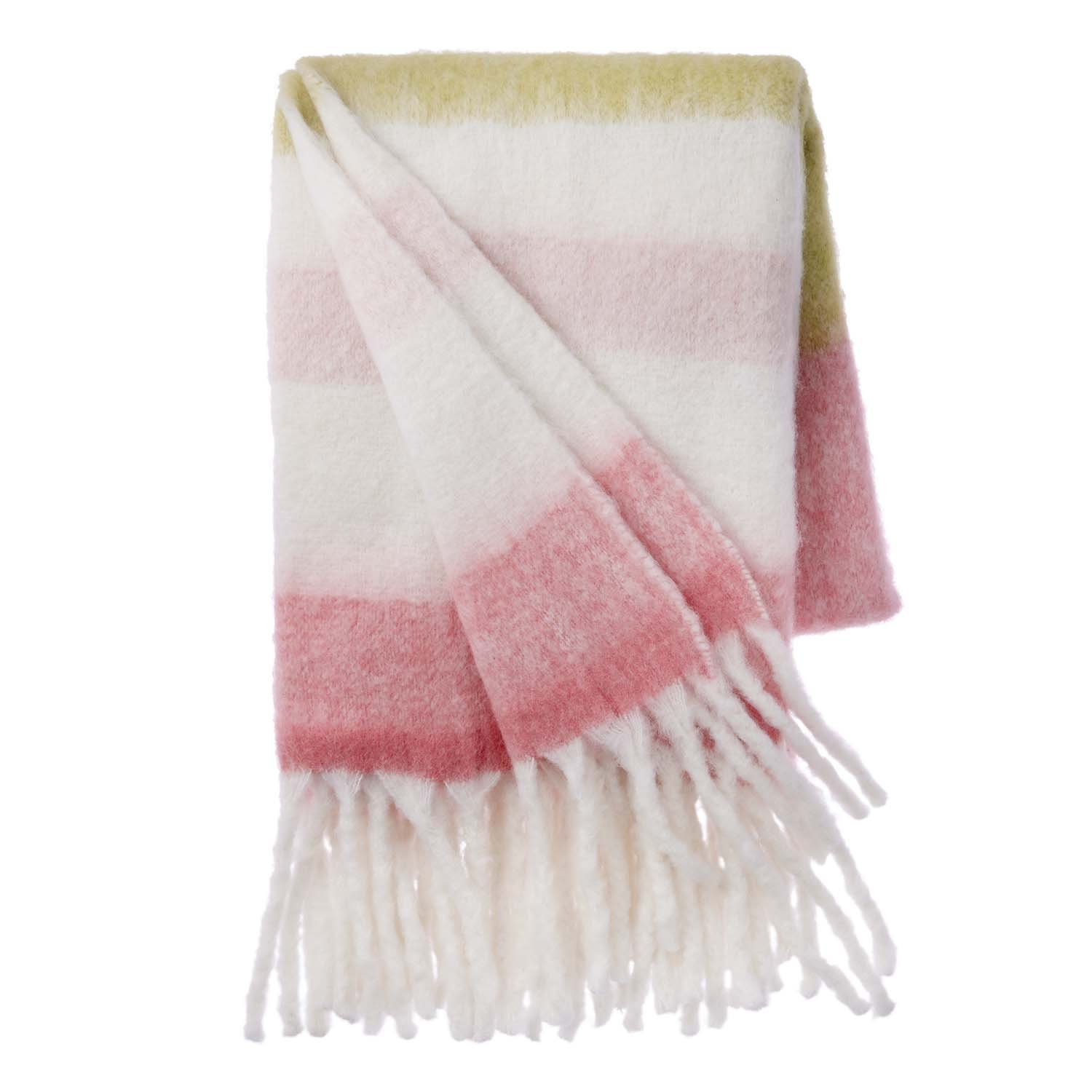 Pläd / Stripes / Coral