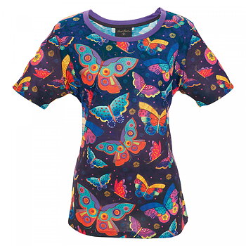 T-Shirt: Butterfly Multi Colored -  Laurel Burch - Large