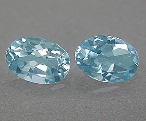 Piedras preciosas de topacio azul cielo natural ovaladas a juego