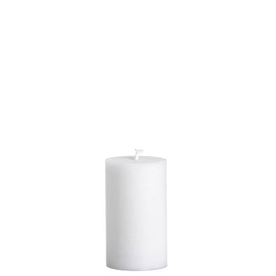 Block candle White 7x15 cm Stearin