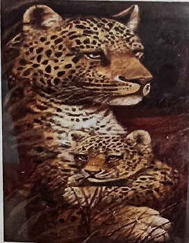 Leopard Motherhod, Diamond Picture Diamond Painting