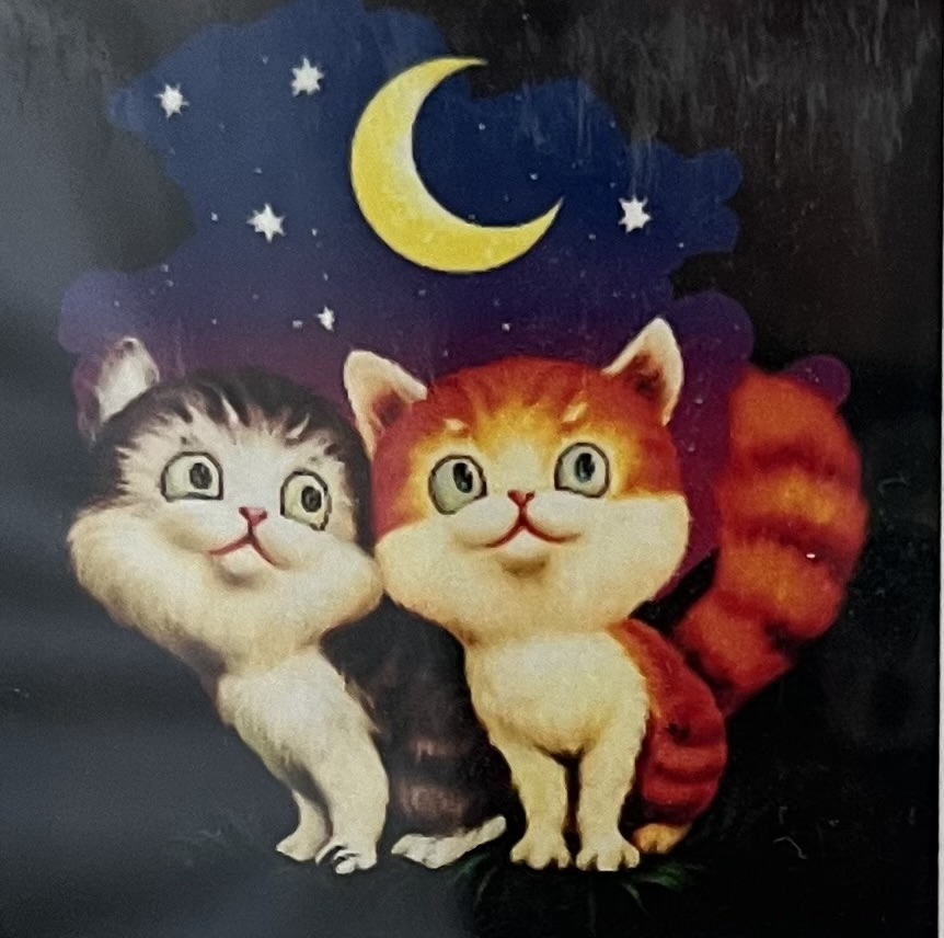Katter i Månsken,  Diamond Picture Diamond Painting