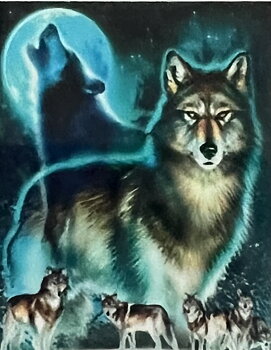 Vargflock i Månsken,  Diamond Picture Diamond Painting