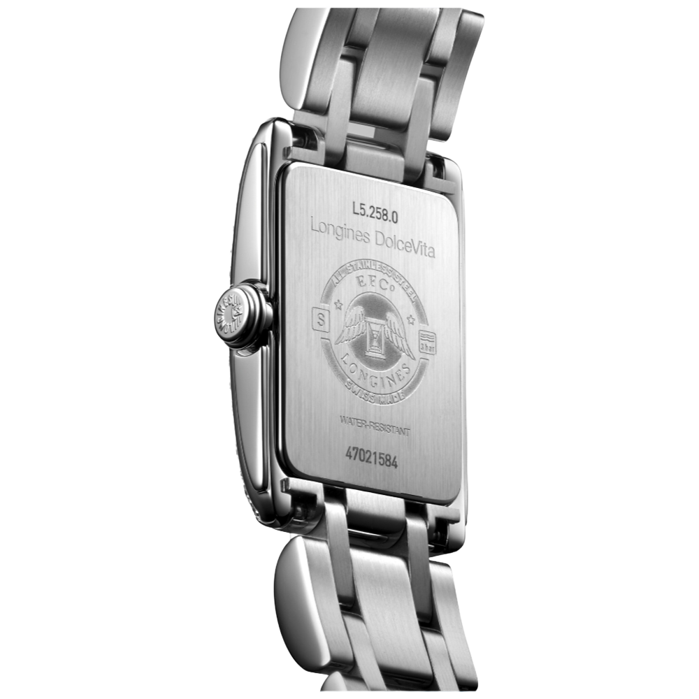 L.525.80.71.6Longines DolceVita romerska siffror diamant bezel 17,70 X 27,00