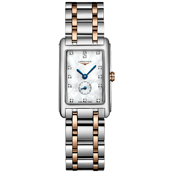 L5.255.5.87.7 Longines DolceVita stål och 18 k rosé guld med diamant index 20,80 X 32,00 
