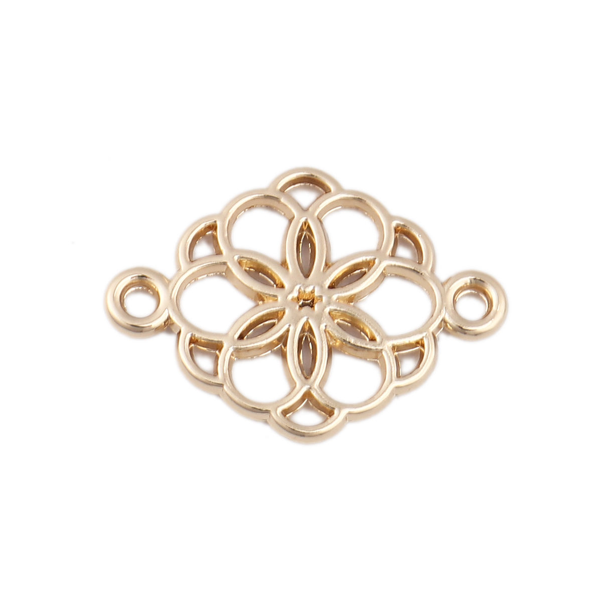 Charm Connector ,  Flower gold