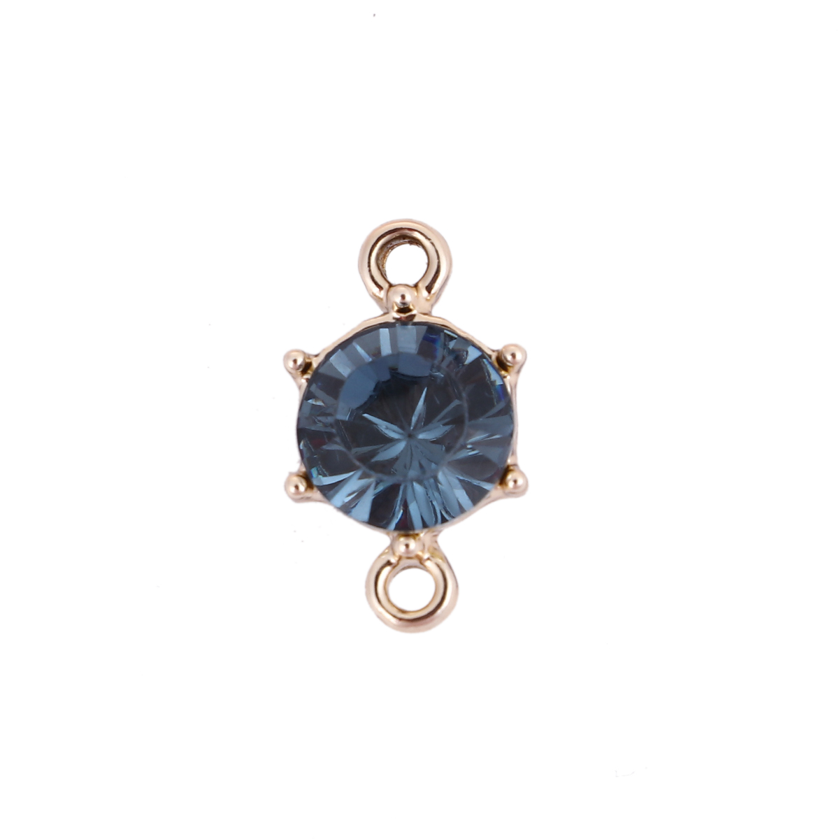 Charm Connector ,  m rhinestones, gold steel grey