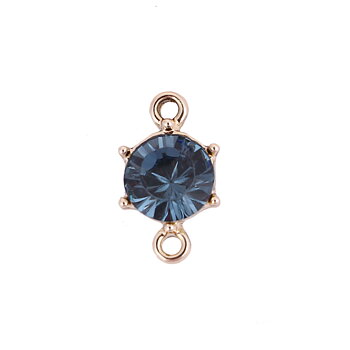 Charm Connector ,  m rhinestones, gold steel grey