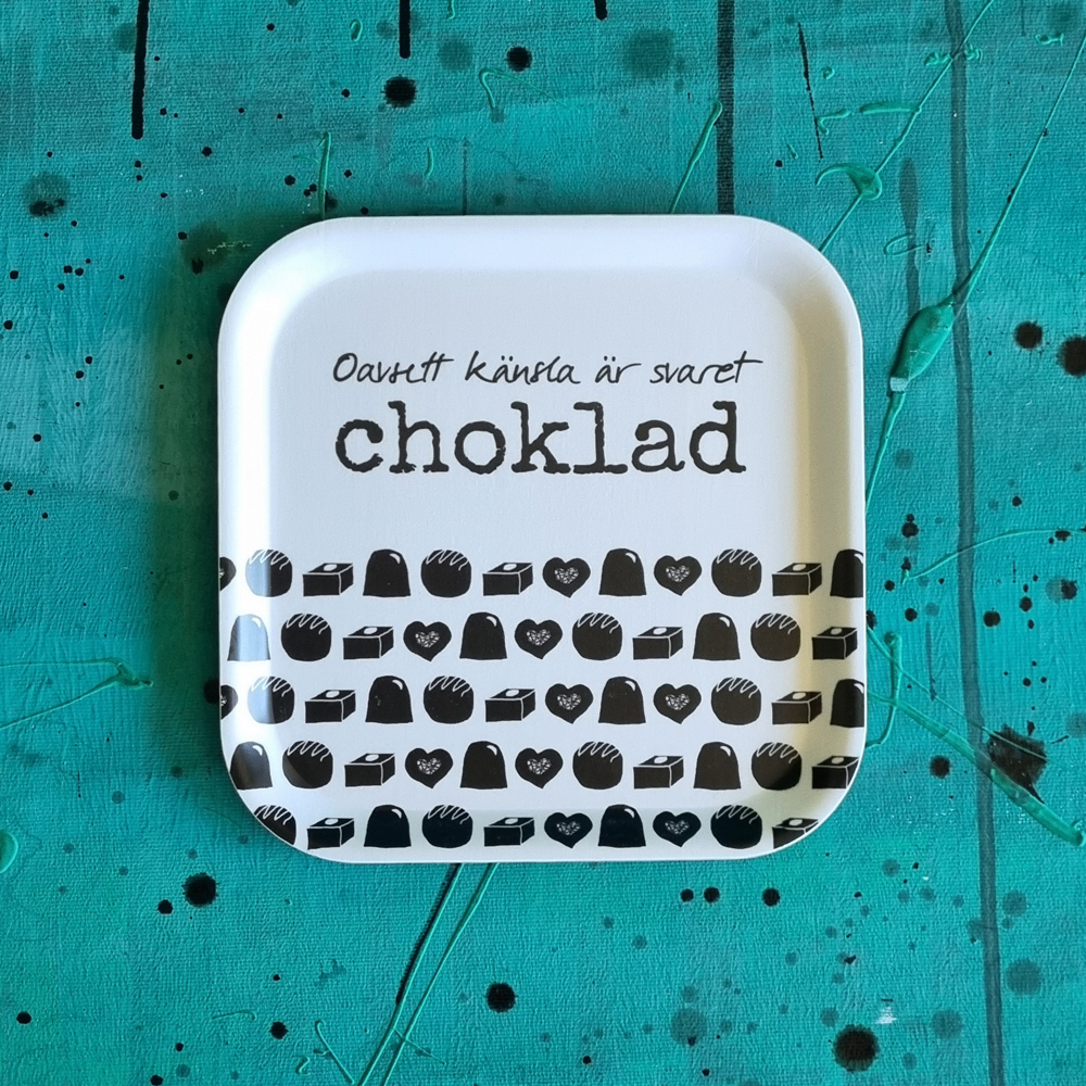 tray/cookie plate CHOKLAD 20x20 cm