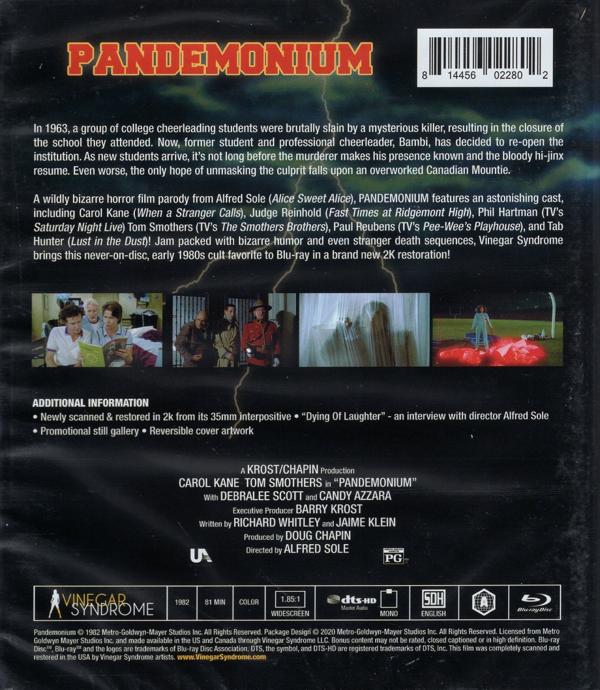 Pandemonium ej svensk text Region A Blu ray