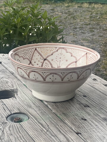 Marockansk keramikskål Mocca 25 cm