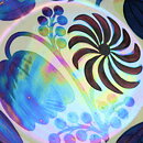 Birger Kaipiainen (Arabia 1970s) Brilliant Flower Wall Plate 21 cm (2)