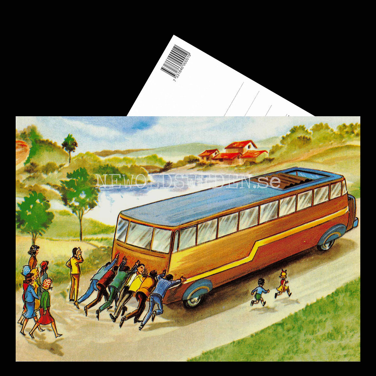 SKOLPLANSCH - Turistbussen - Vykort A5 - 3