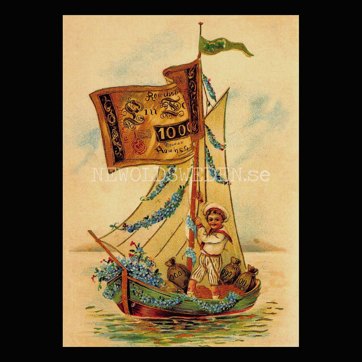 Grattiskort - Motiv från början 1900-talet - Vykort A5