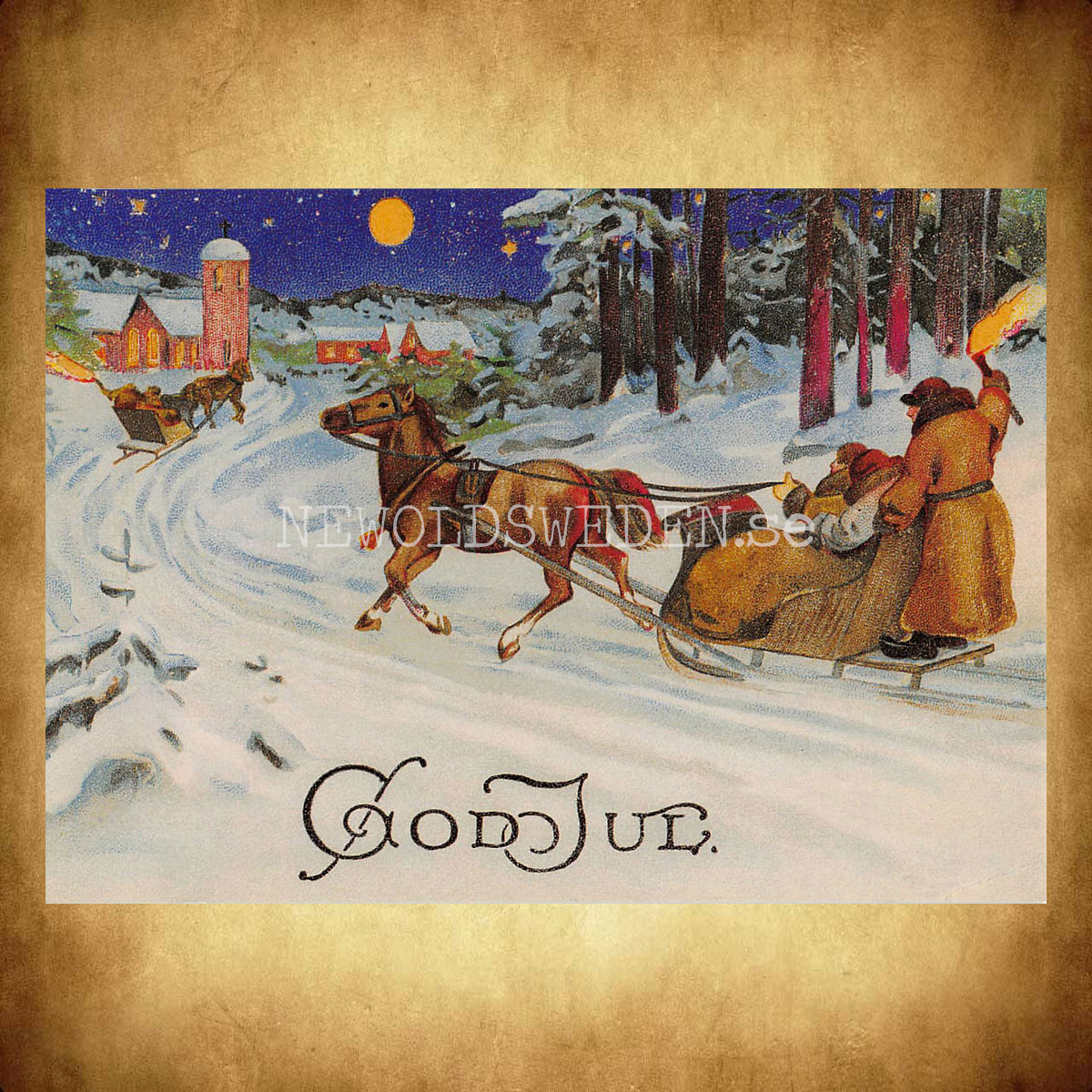 Julkort - Motiv från början 1900-talet - Vykort A5 - 2